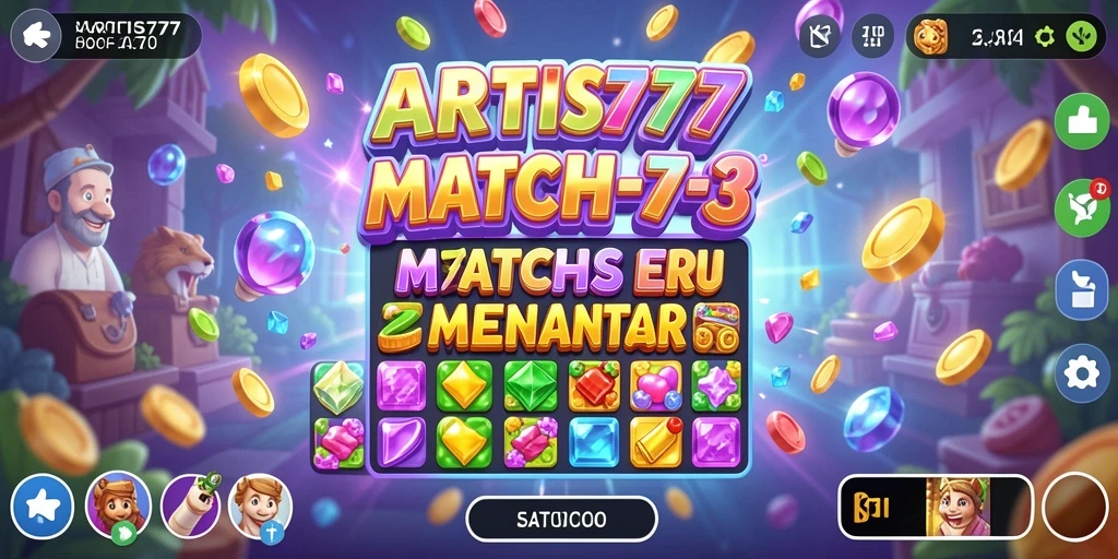 Tampilan gameplay ARTIS777 yang menampilkan keseruan permainan Match-3.
