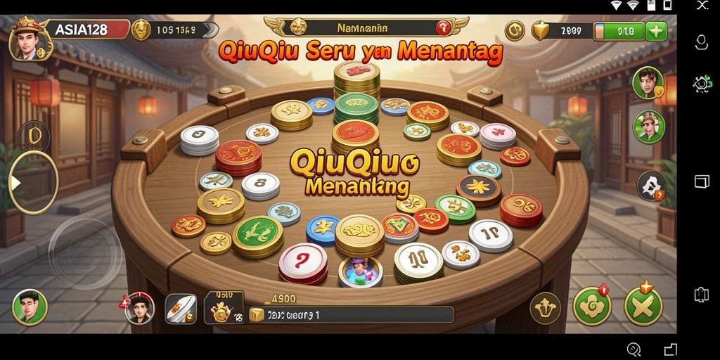 Tampilan gameplay QiuQiu yang seru dan menantang.