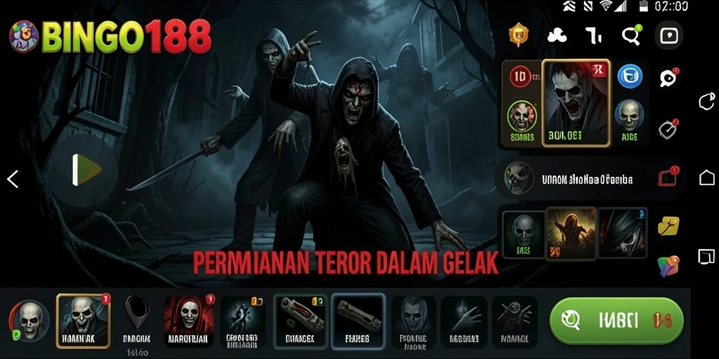 Tampilan menakutkan dari gameplay BINGO188 yang menggugah adrenalin.