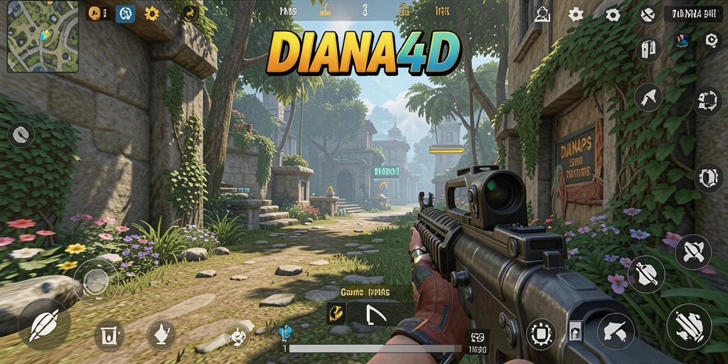 Tangkapan layar gameplay seru DIANA4D di medan perang.