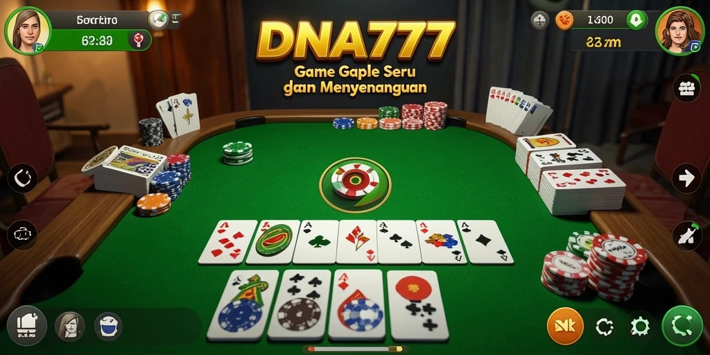 Screenshot menampilkan gameplay Gaple yang seru dan interaktif.