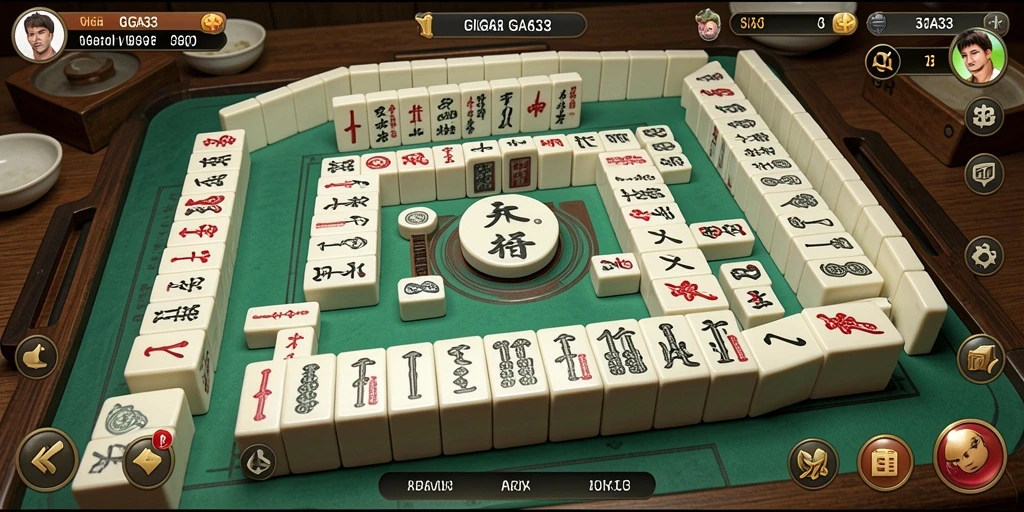 Tampilan gameplay Mahjong yang menarik di GIGA33.