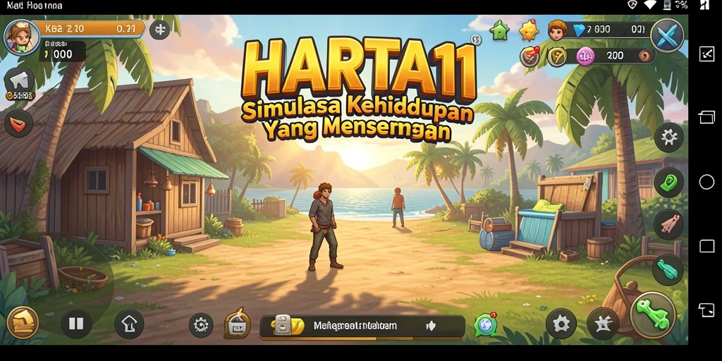 Tampilan gameplay HARTA11 dengan grafis yang cerah dan interaktif.