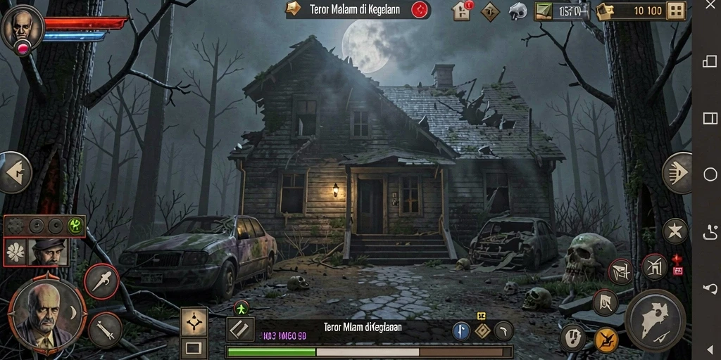 Gameplay HO3 menampilkan kegelapan dan ketegangan yang mendebarkan.