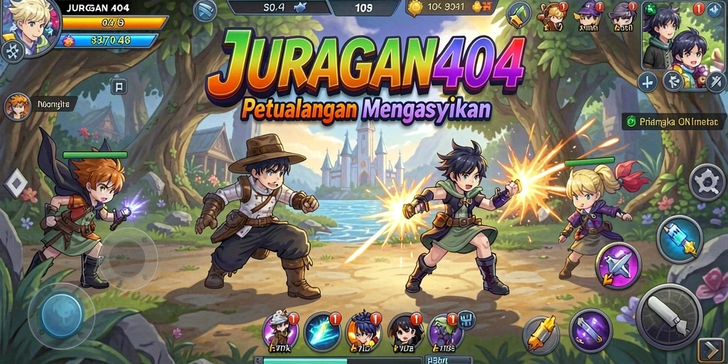 Screenshot JURAGAN404 menampilkan petualangan seru dalam dunia Anime.
