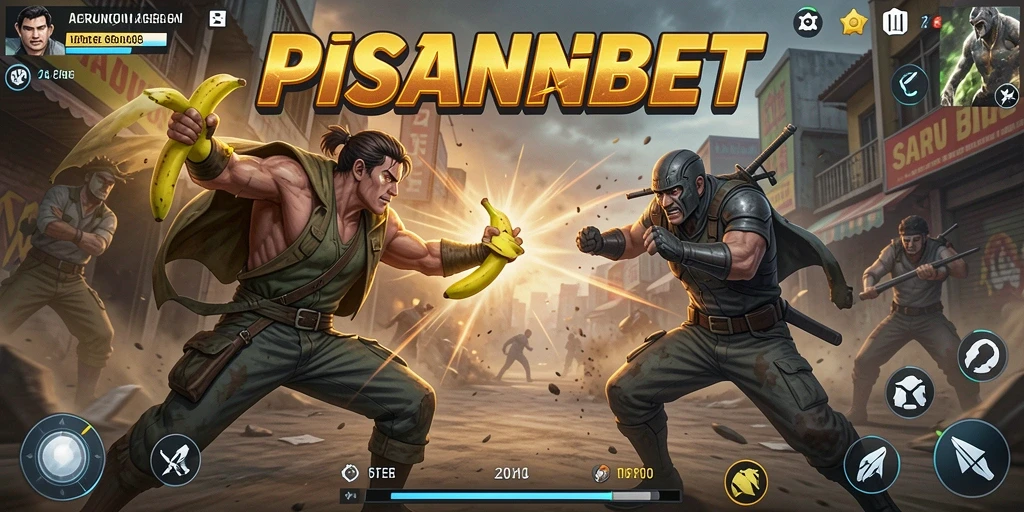 Screenshot gameplay PISANGBET menampilkan pertarungan seru dengan grafis menakjubkan.