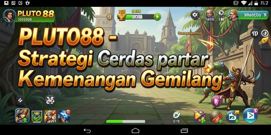 Tampilan gameplay seru dari PLUTO88 saat merancang strategi.