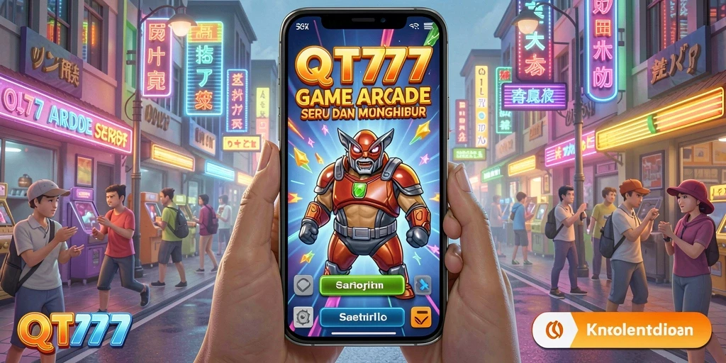 Screenshot utama QT777 menampilkan gameplay Arcade yang seru dan menantang.