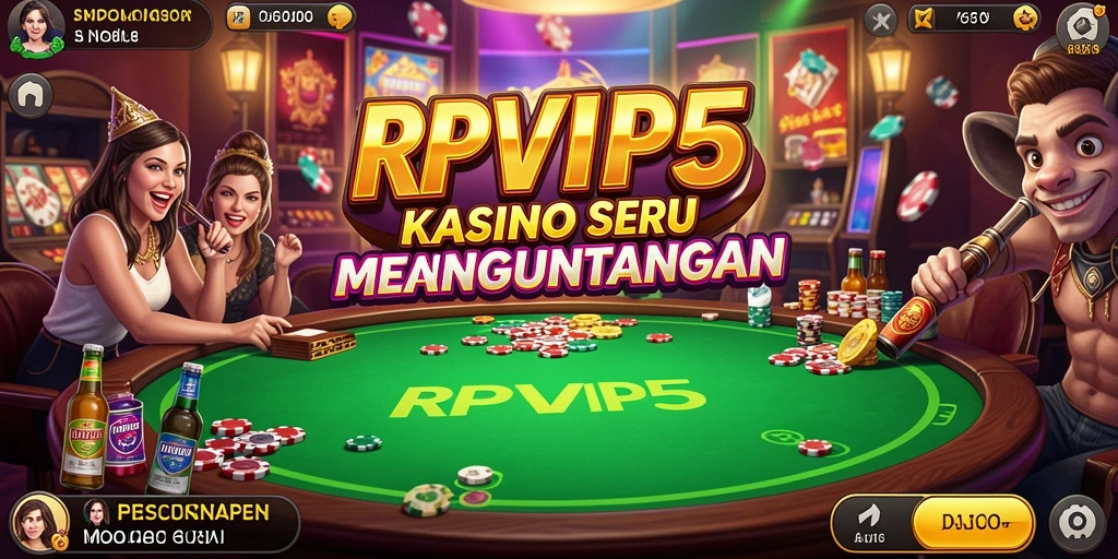 Tampilan gameplay seru dalam RPVIP5 dengan beragam permainan Kasino.