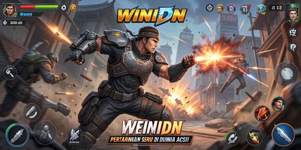 Tampilan dinamis dari gameplay WINIDN yang penuh aksi.
